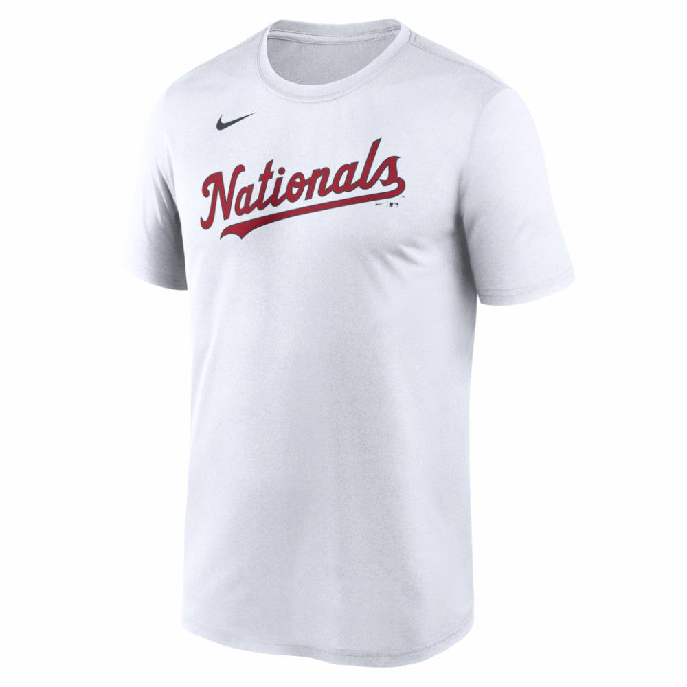 Washington Nationals New Legend Wordmark Dri-FIT T-Shirt White