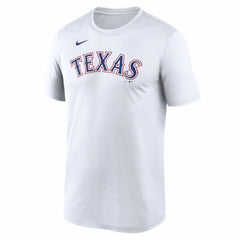 Texas Rangers New Legend Wordmark Dri-FIT T-Shirt White
