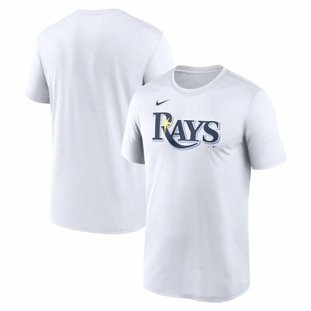 Tampa Bay Rays New Legend Wordmark Dri-FIT T-Shirt White