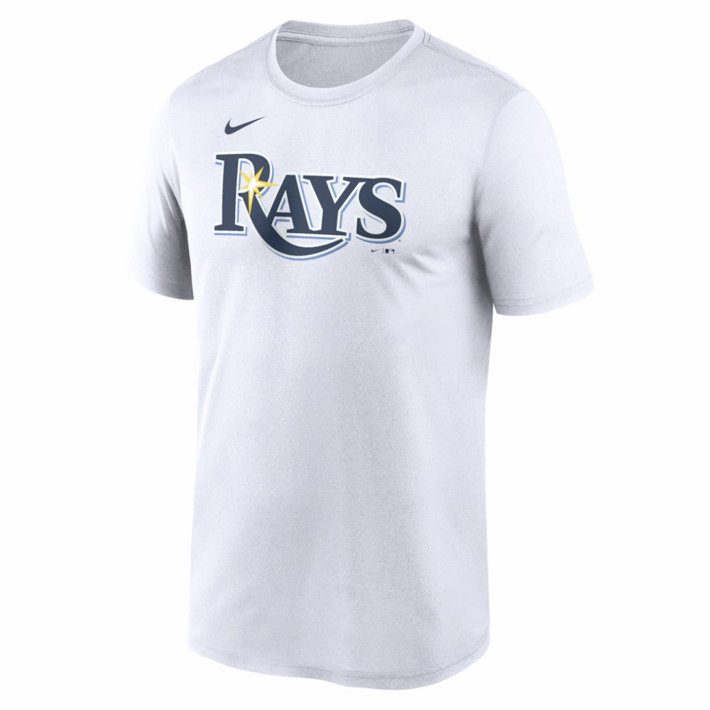 Tampa Bay Rays New Legend Wordmark Dri-FIT T-Shirt White