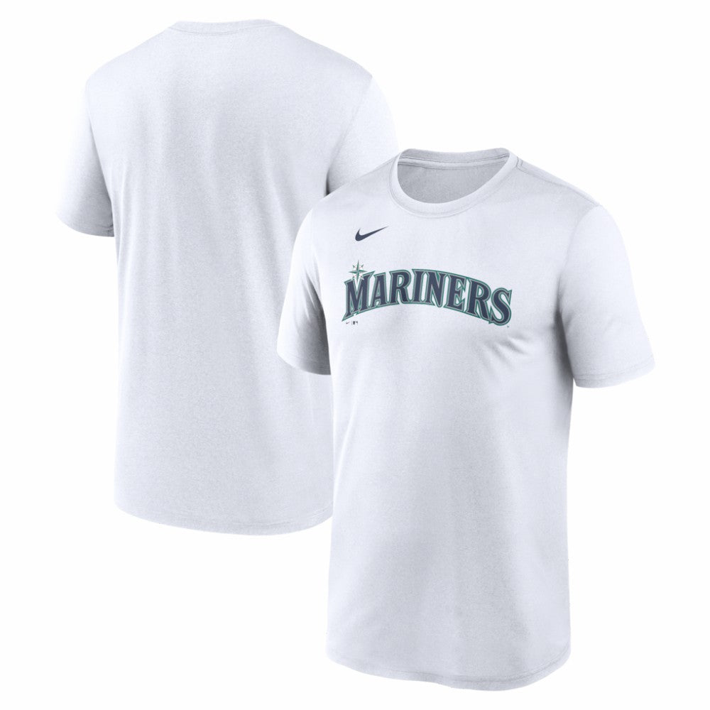Seattle Mariners New Legend Wordmark Dri-FIT T-Shirt White