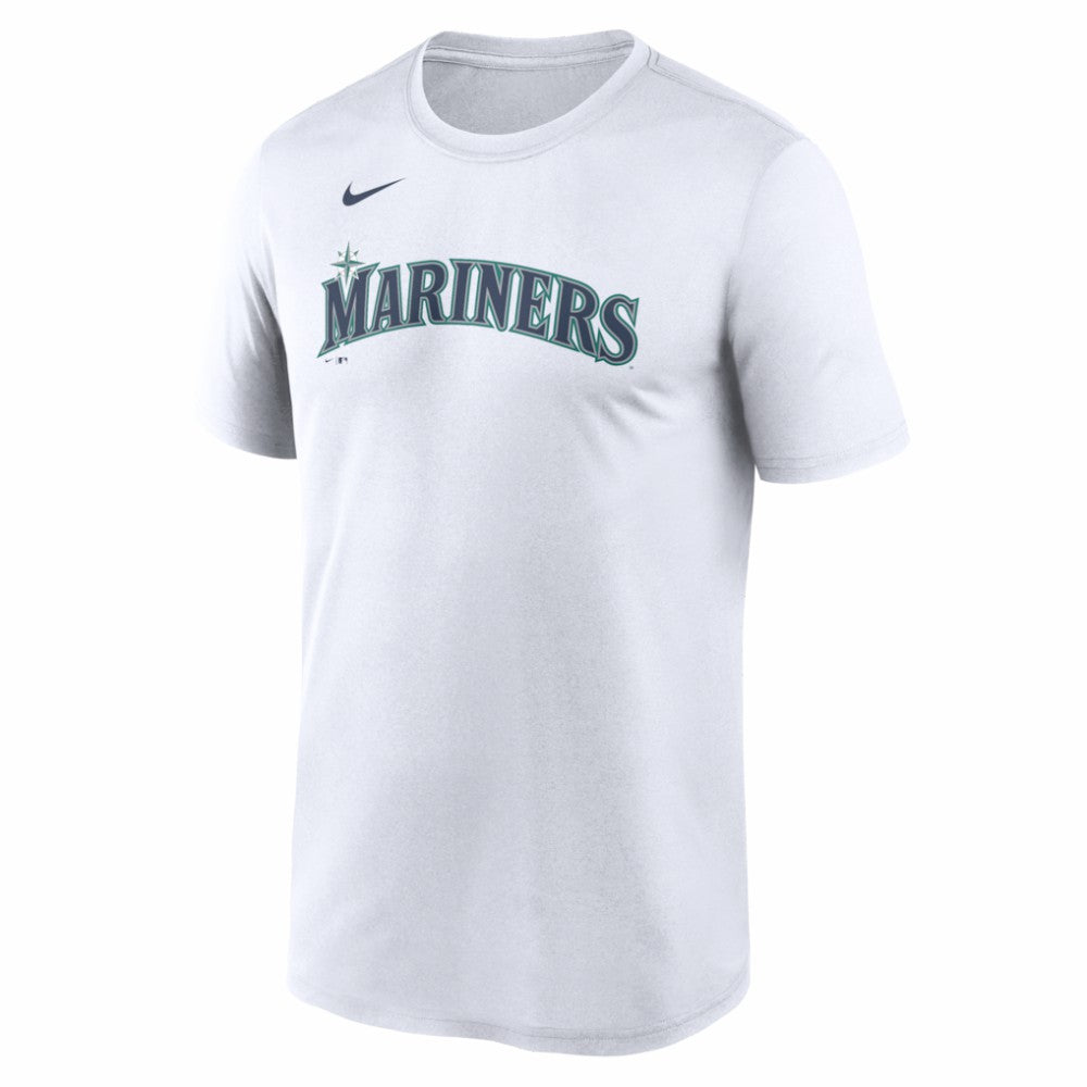 Seattle Mariners New Legend Wordmark Dri-FIT T-Shirt White