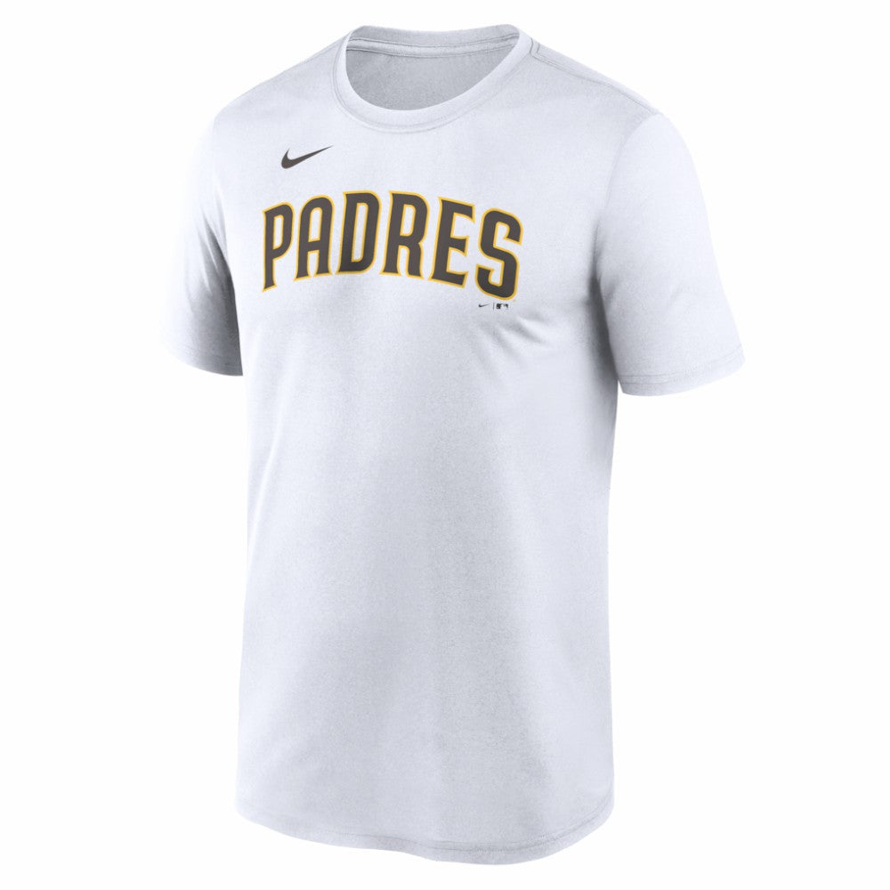 San Diego Padres New Legend Wordmark Dri-FIT T-Shirt White