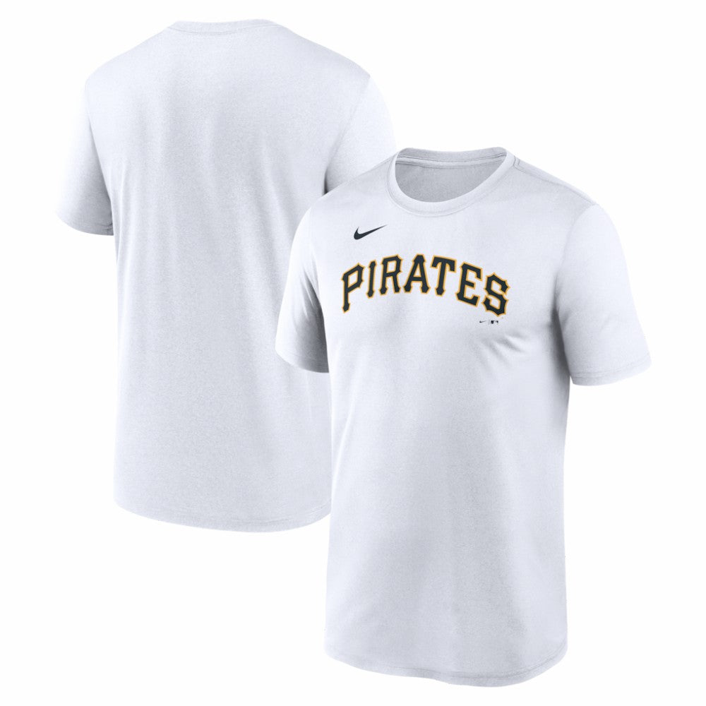 Pittsburgh Pirates New Legend Wordmark Dri-FIT T-Shirt White