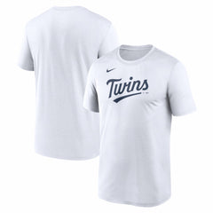 Minnesota Twins New Legend Wordmark Dri-FIT T-Shirt White