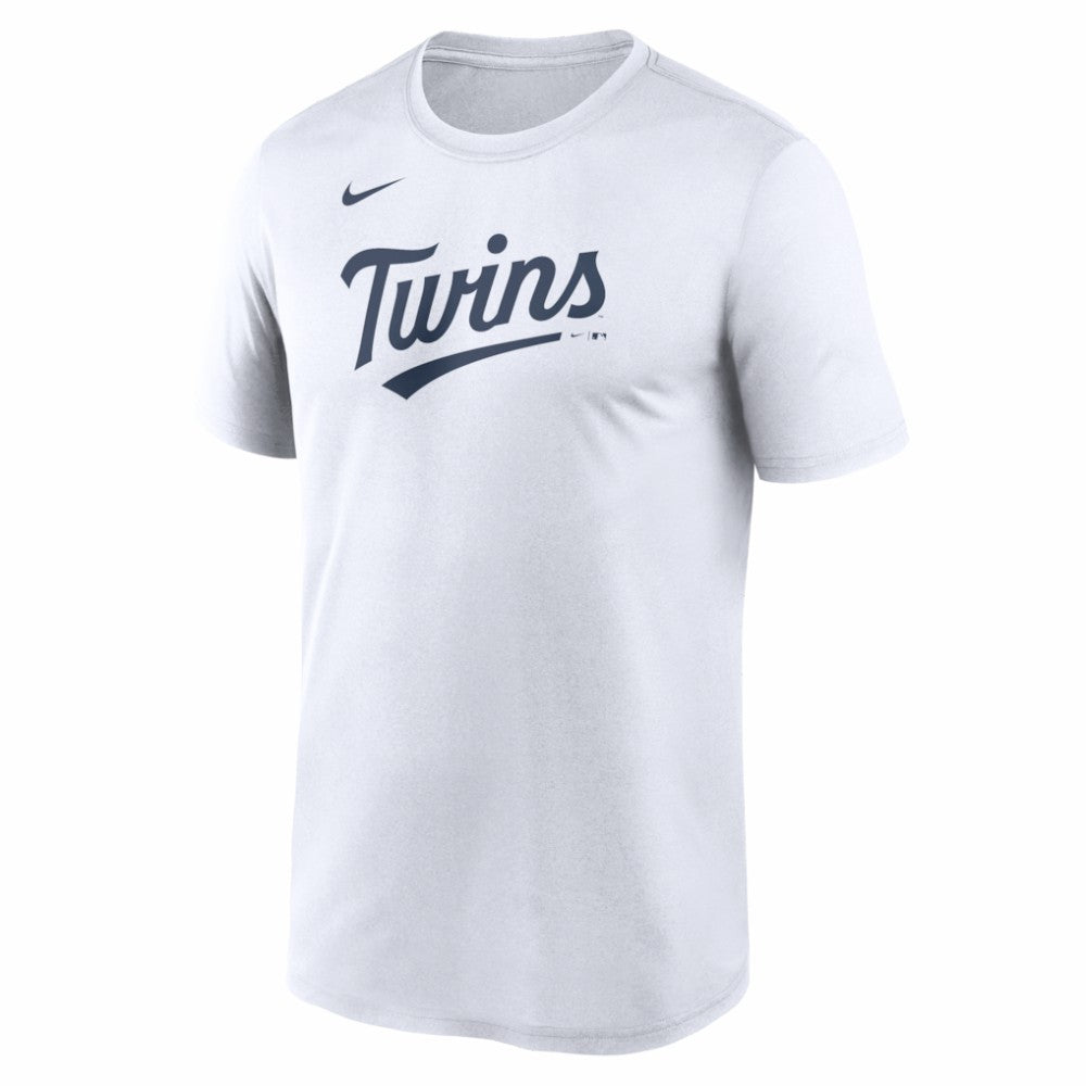Minnesota Twins New Legend Wordmark Dri-FIT T-Shirt White