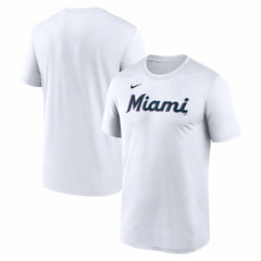 Miami Marlins New Legend Wordmark Dri-FIT T-Shirt White