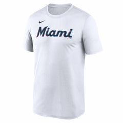 Miami Marlins New Legend Wordmark Dri-FIT T-Shirt White