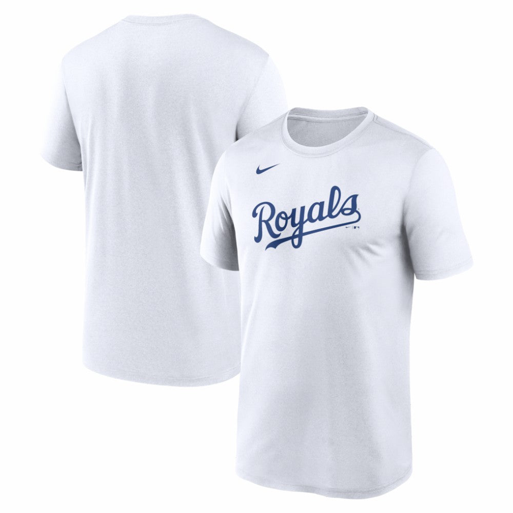 Kansas City Royals New Legend Wordmark Dri-FIT T-Shirt White