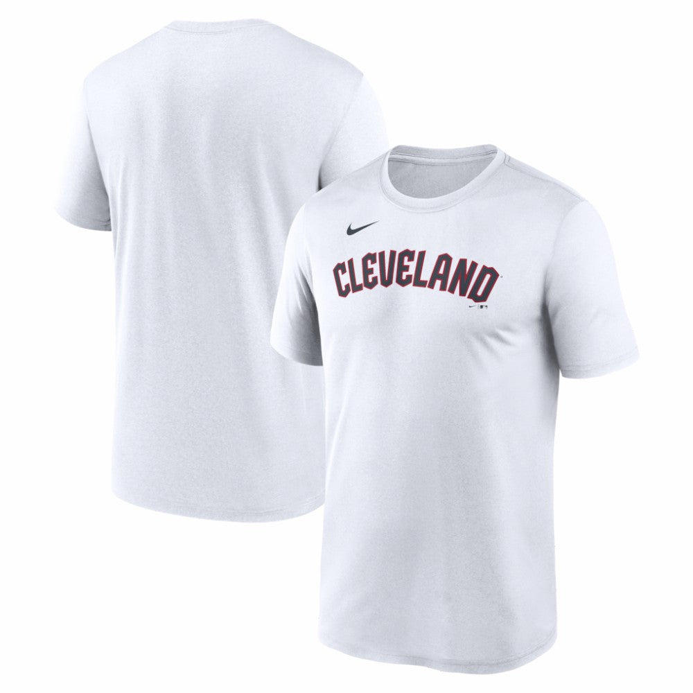 Cleveland Guardians New Legend Wordmark Dri-FIT T-Shirt White