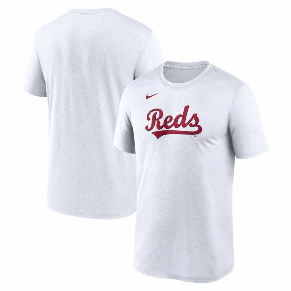 Cincinnati Reds New Legend Wordmark Dri-FIT T-Shirt White