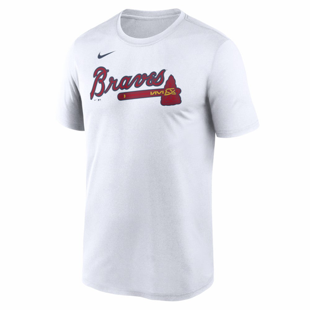 Atlanta Braves New Legend Wordmark Dri-FIT T-Shirt White