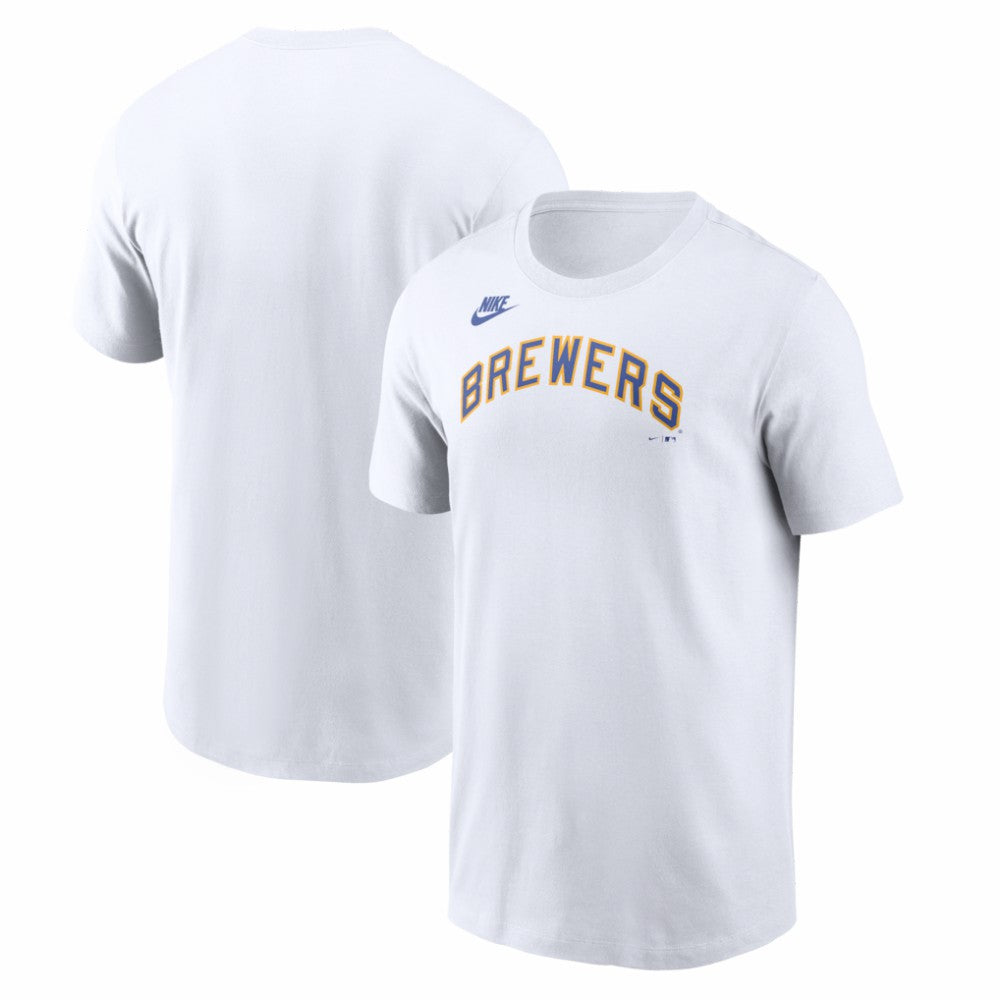 Milwaukee Brewers Cooperstown Collection Wordmark T-Shirt White