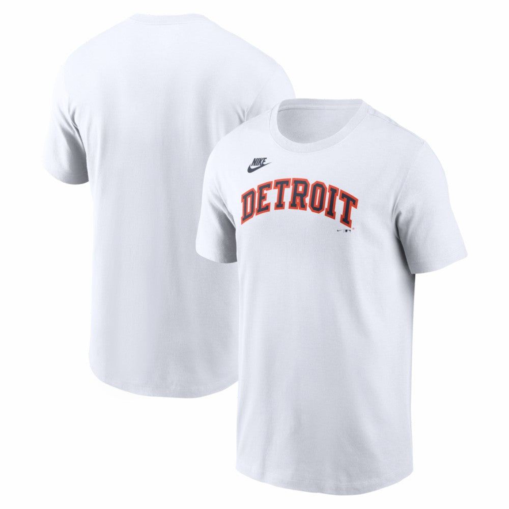 Detroit Tigers Cooperstown Collection Wordmark T-Shirt White