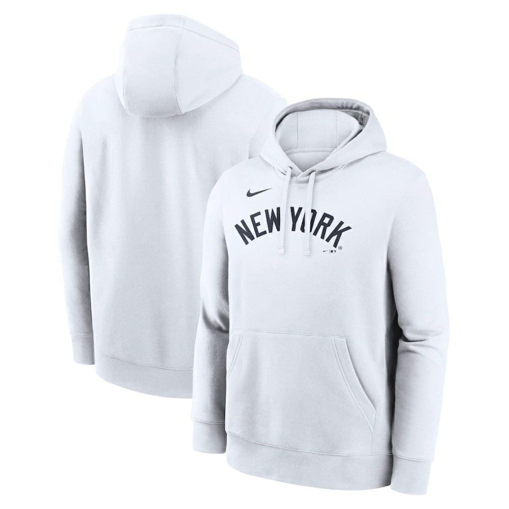 New York Yankees Dri-Fit Club Hoodie White