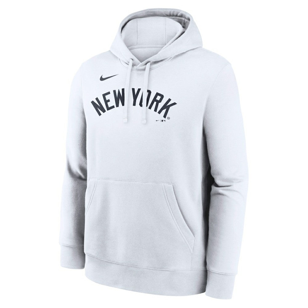 New York Yankees Dri-Fit Club Hoodie White