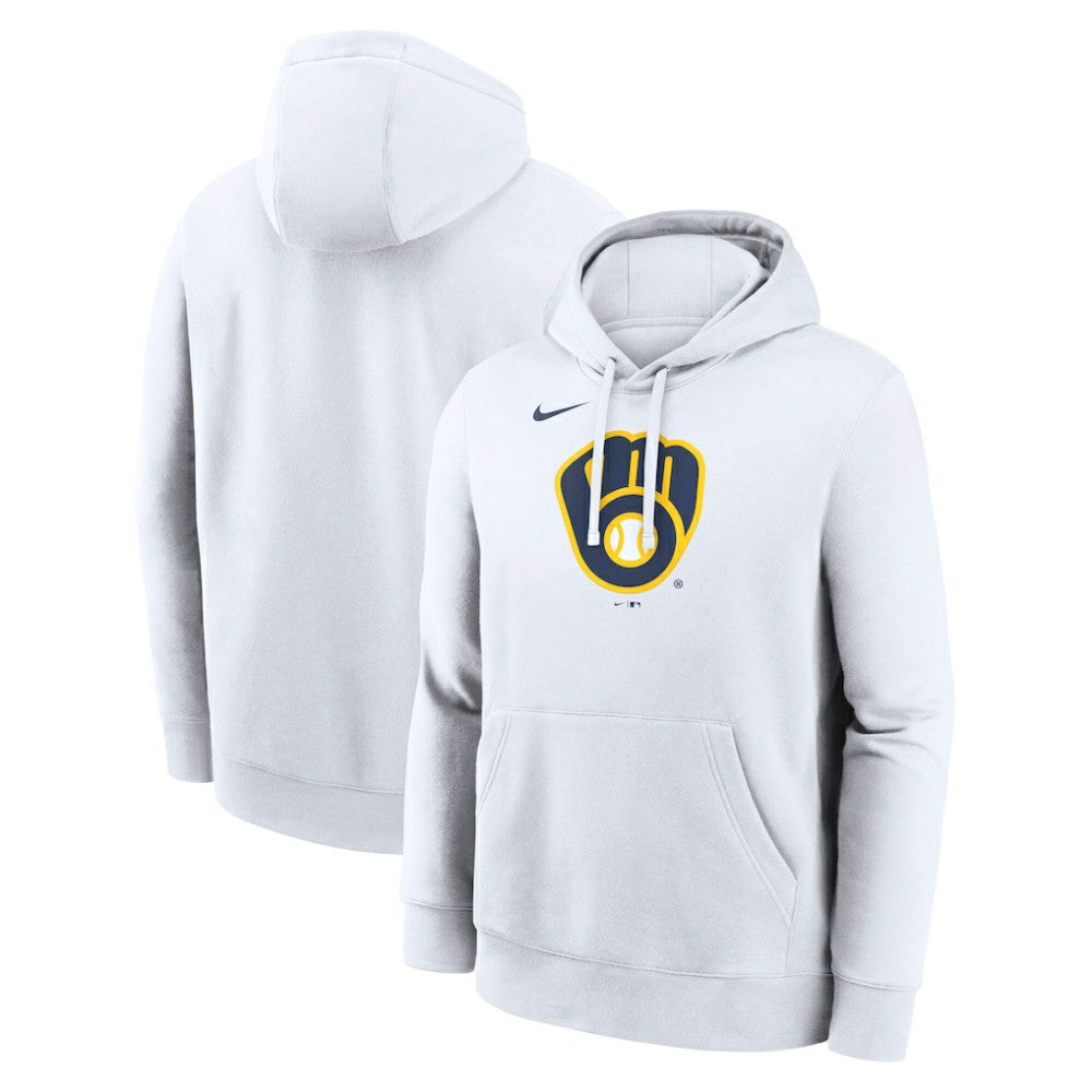 Milwaukee Brewers Logo Club Hoodie White