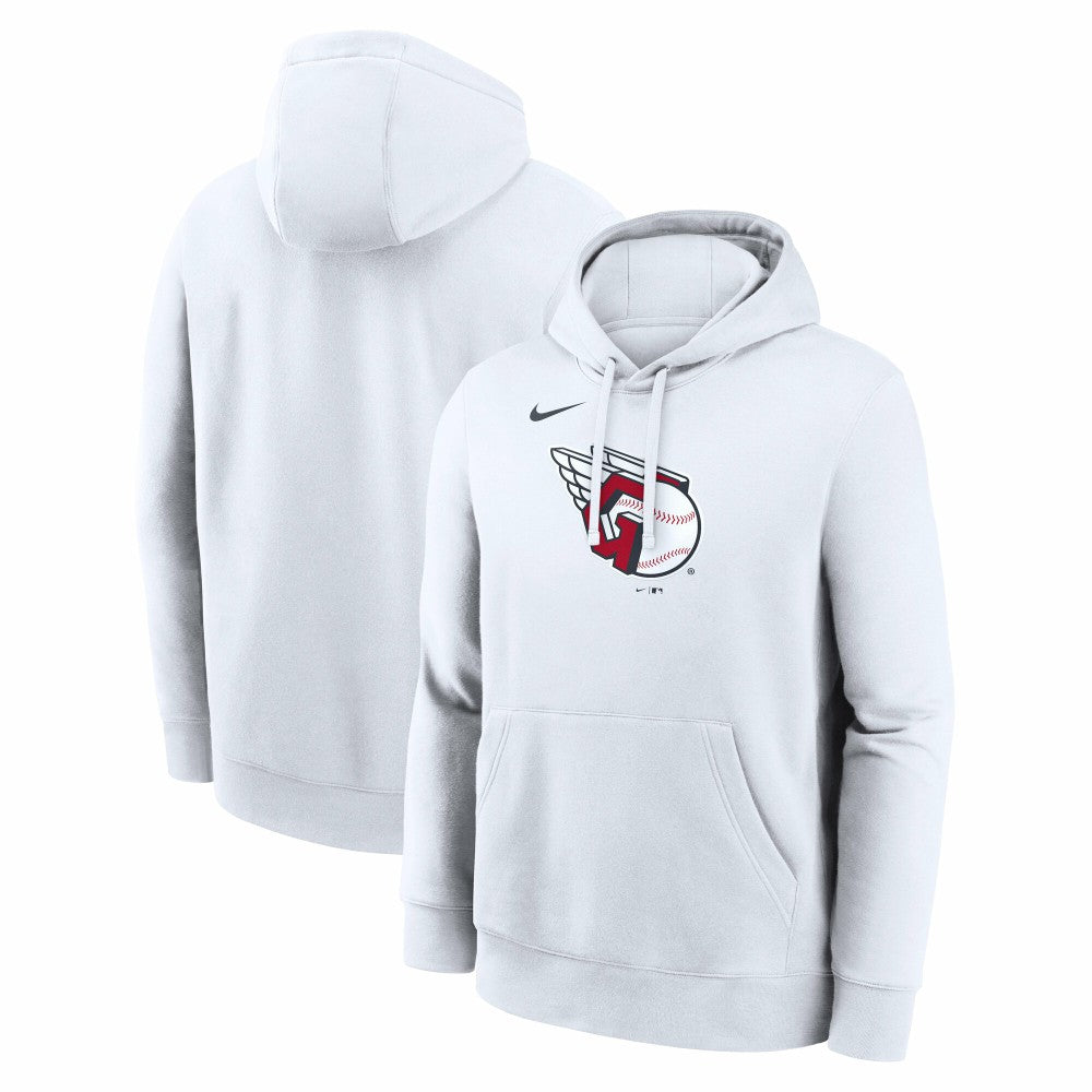Cleveland Guardians Logo Club Hoodie White
