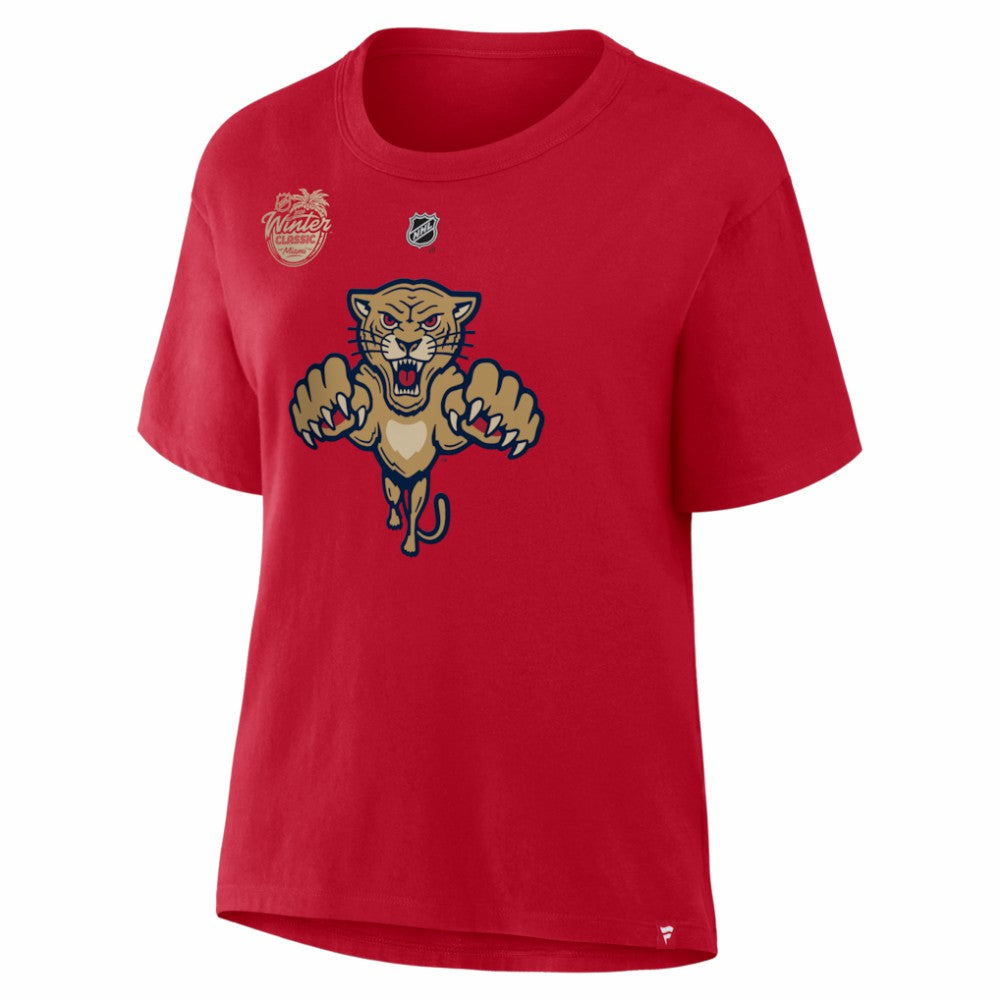 Brad Marchand Florida Panthers Fanatics Women's 2026 NHL Winter Classic Authentic Stack Name & Number T-Shirt - Red T-shirts