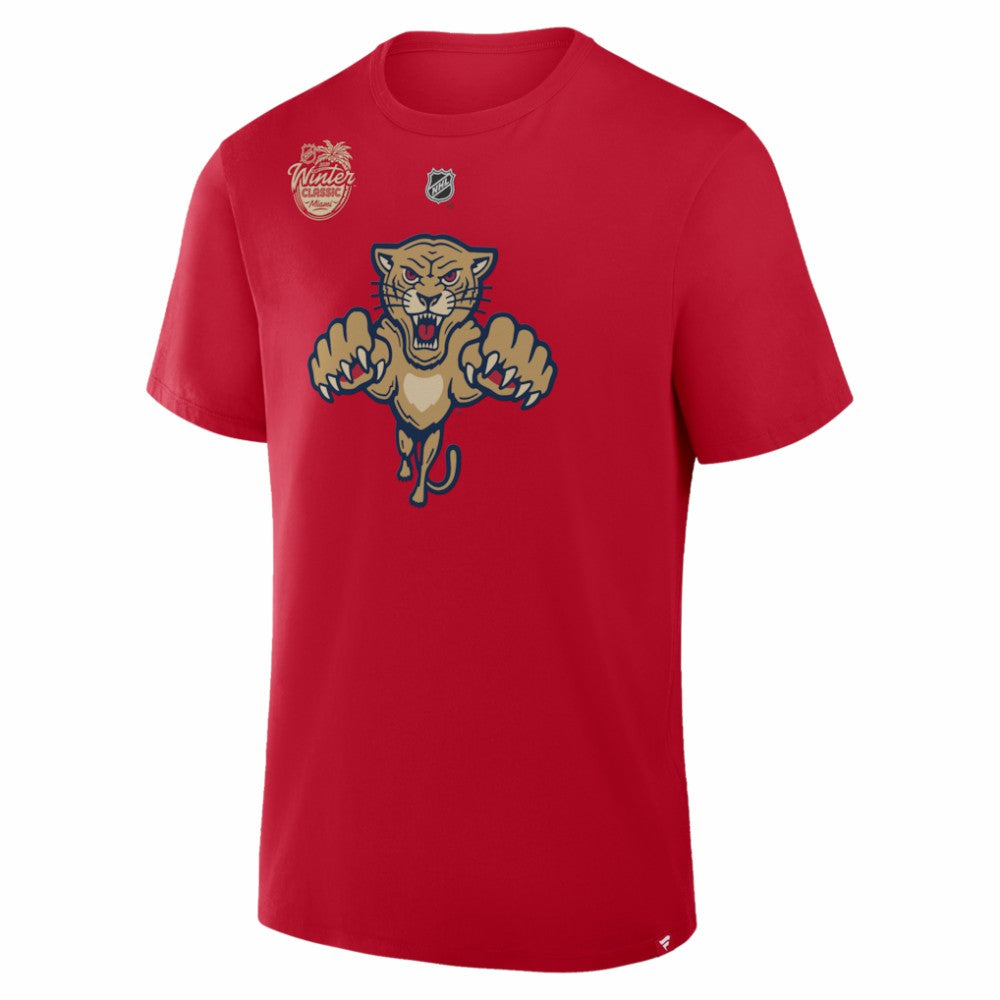 Sam Bennett Florida Panthers Fanatics 2026 NHL Winter Classic Authentic Stack Name & Number T-Shirt - Red T-shirts