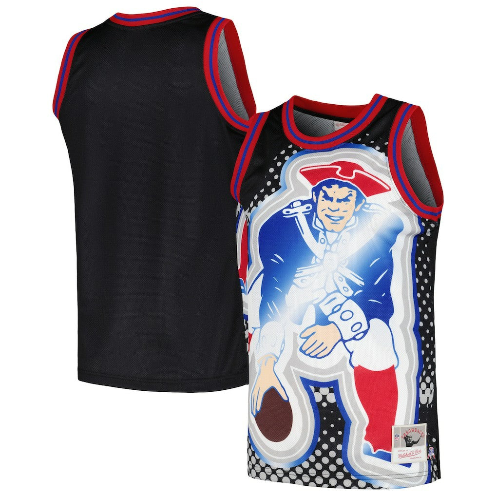 New England Patriots Big Face 7.0 Fashion Tank Top - Black outlet