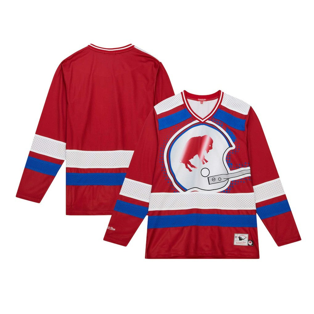 Buffalo Bills Women's Big Face 7.0 Long Sleeve Jersey T-Shirt - Red cheap