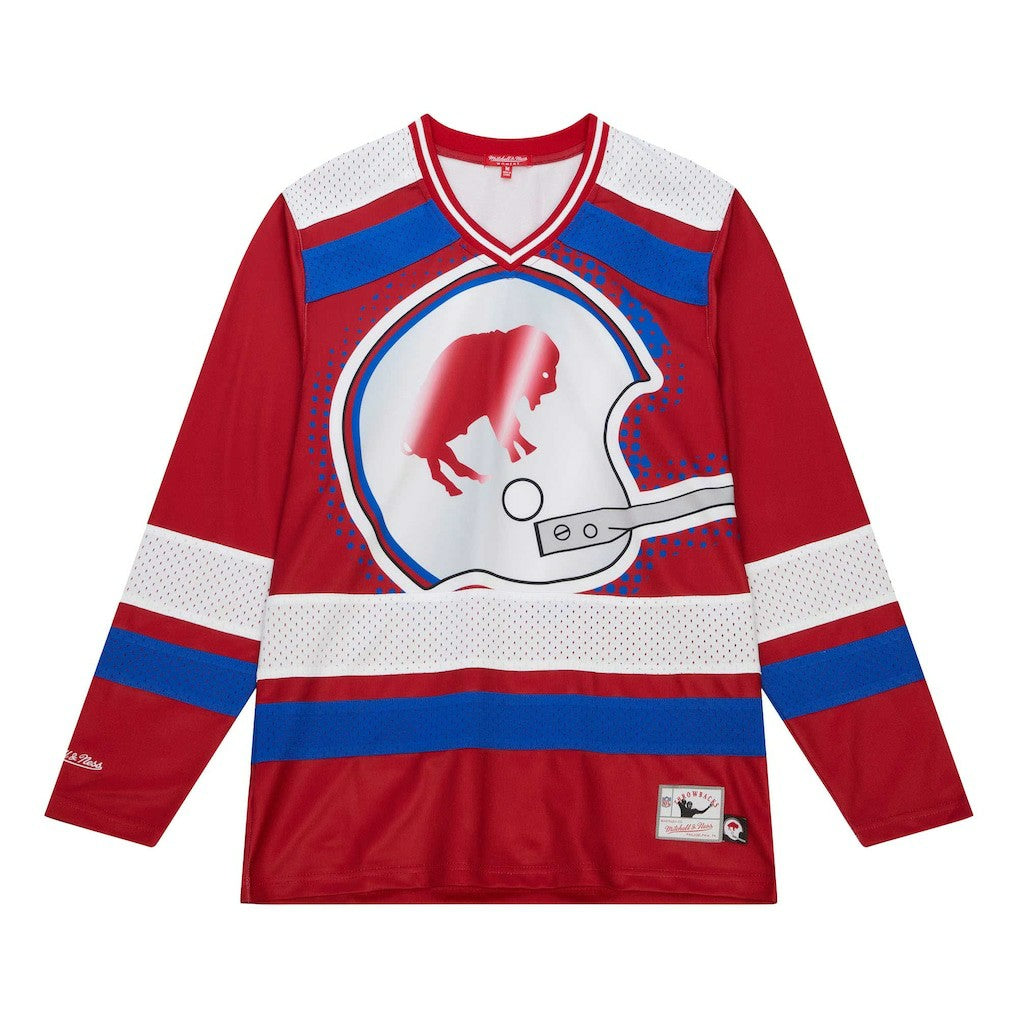 Buffalo Bills Women's Big Face 7.0 Long Sleeve Jersey T-Shirt - Red cheap