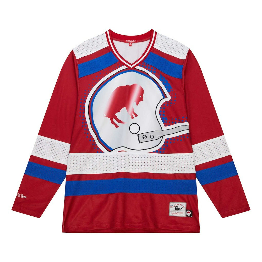 Buffalo Bills Women's Big Face 7.0 Long Sleeve Jersey T-Shirt - Red cheap