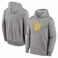San Diego Padres Primary Logo Therma Hoodie Heather Gray