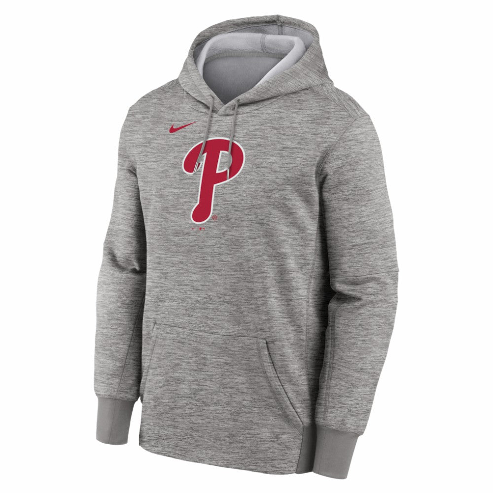 Philadelphia Phillies Primary Logo Therma Hoodie Heather Gray