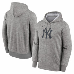 New York Yankees Primary Logo Therma Hoodie Heather Gray