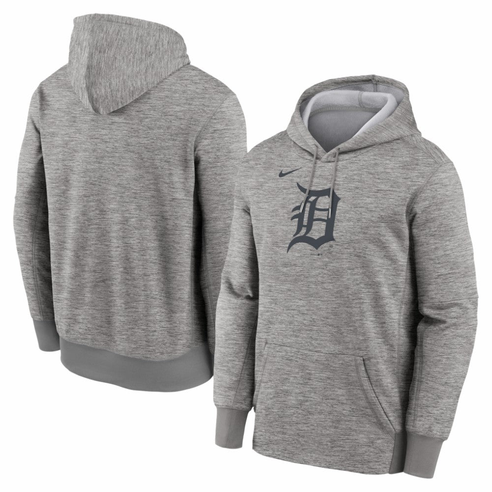Detroit Tigers Primary Logo Therma Hoodie Heather Gray