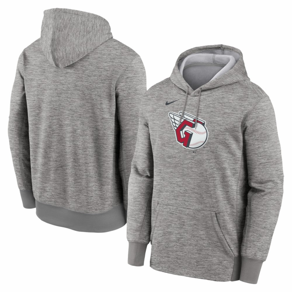 Cleveland Guardians Primary Logo Therma Hoodie Heather Gray