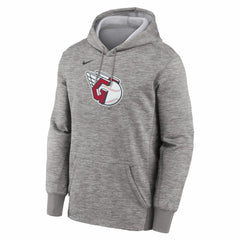 Cleveland Guardians Primary Logo Therma Hoodie Heather Gray