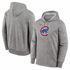 Chicago Cubs Primary Logo Therma Hoodie Heather Gray