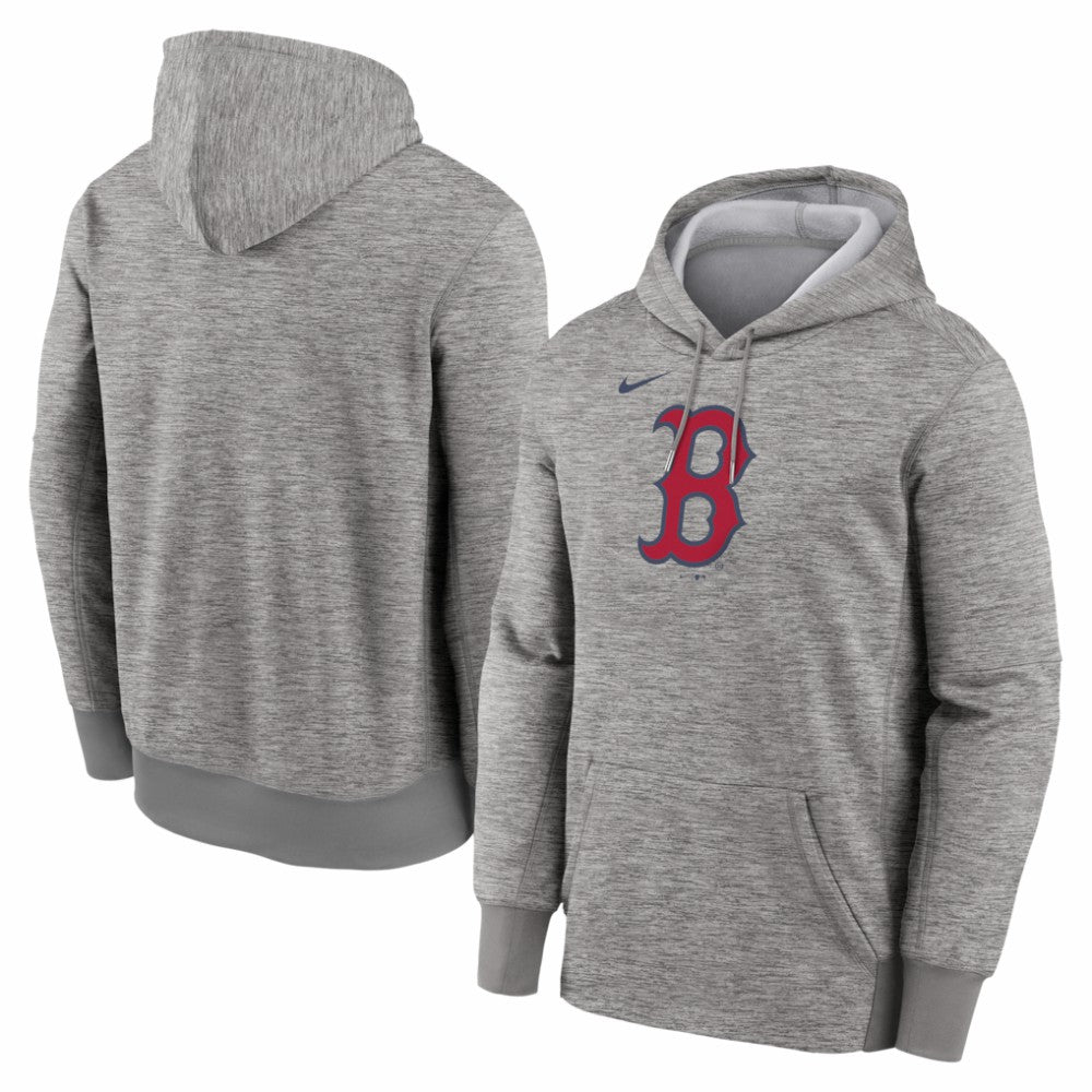 Boston Red Sox Primary Logo Therma Hoodie Heather Gray