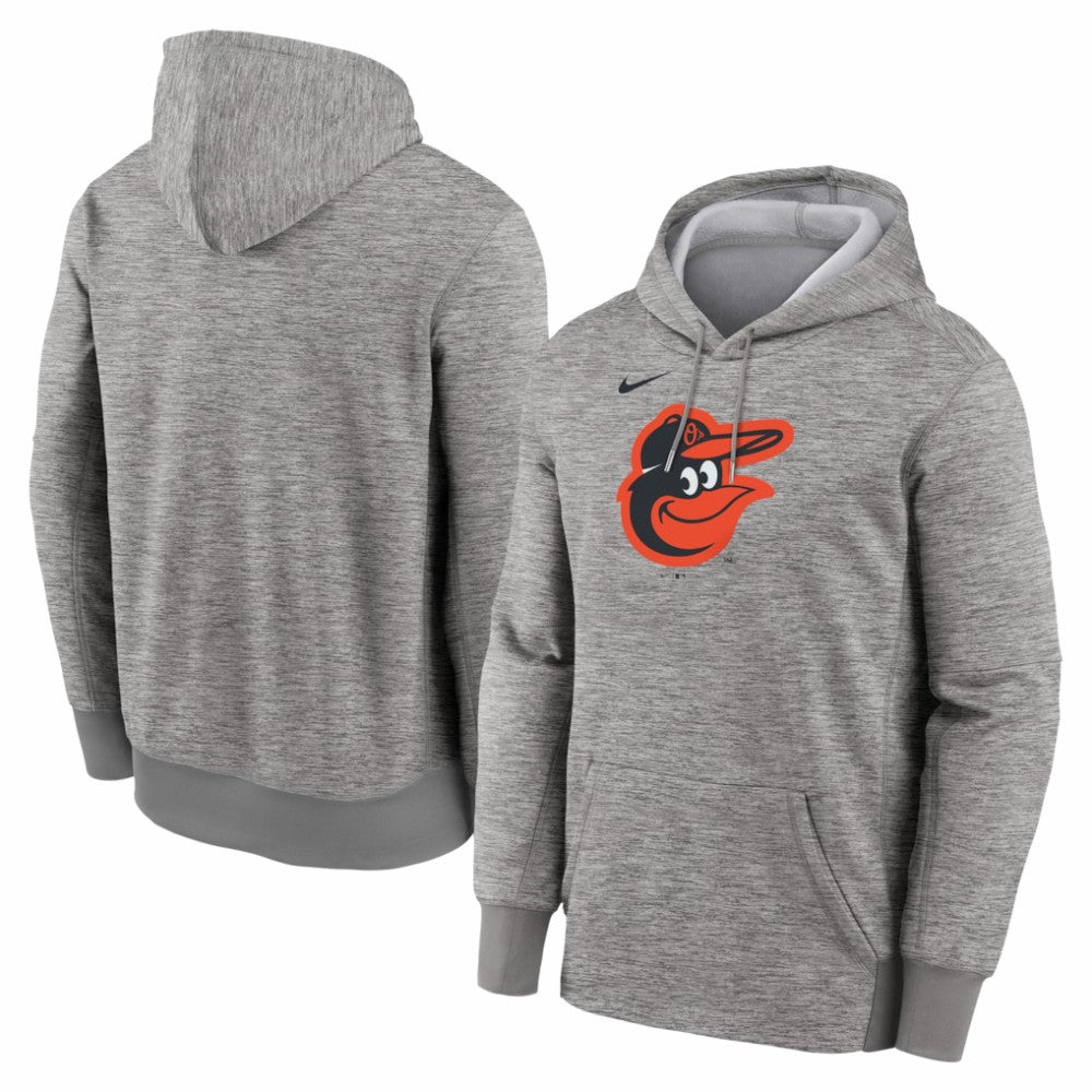 Baltimore Orioles Primary Logo Therma Hoodie Heather Gray