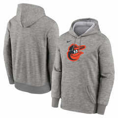 Baltimore Orioles Primary Logo Therma Hoodie Heather Gray