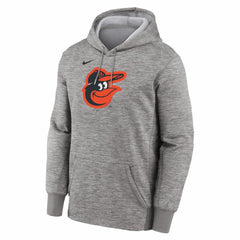 Baltimore Orioles Primary Logo Therma Hoodie Heather Gray