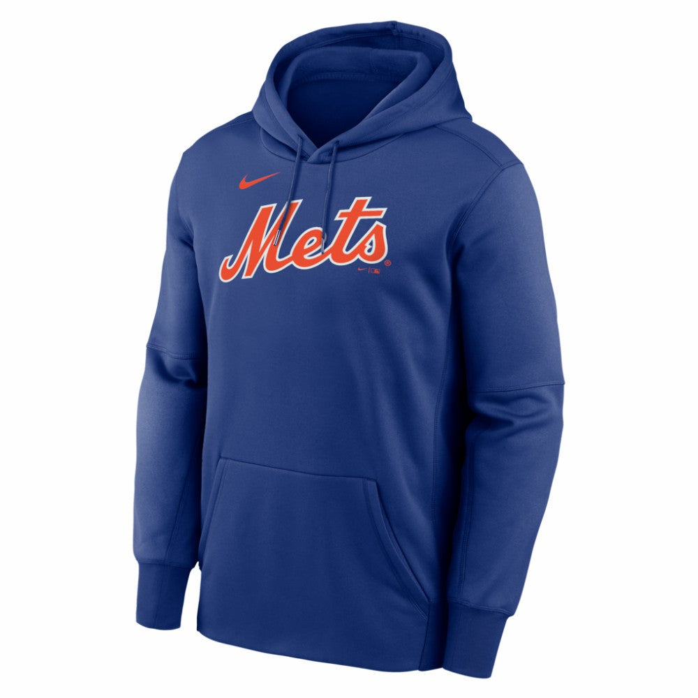 New York Mets Primary Wordmark Therma Hoodie Royal