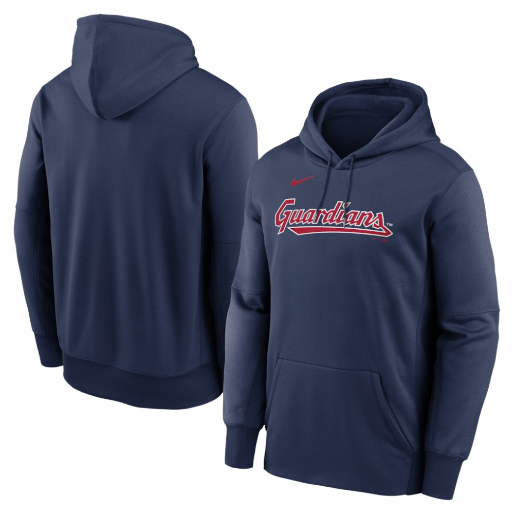 Cleveland Guardians Primary Wordmark Therma Hoodie Navy