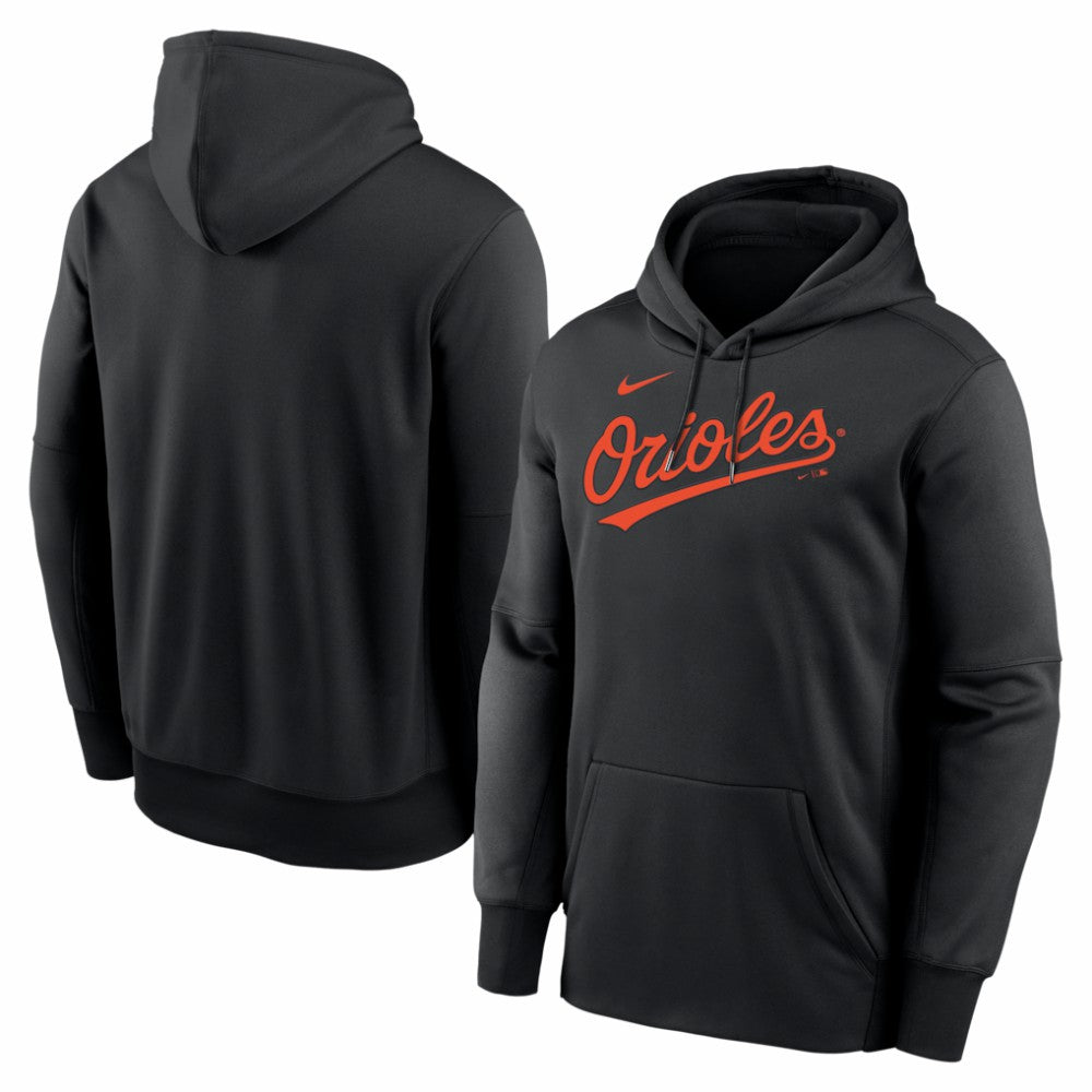 Baltimore Orioles Primary Wordmark Therma Hoodie Black