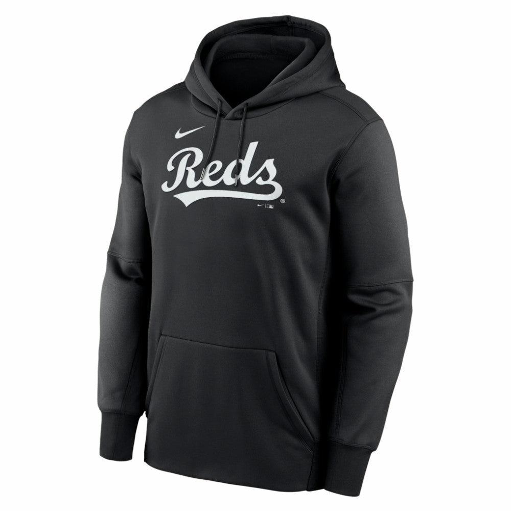 Cincinnati Reds Primary Wordmark Therma Hoodie Black