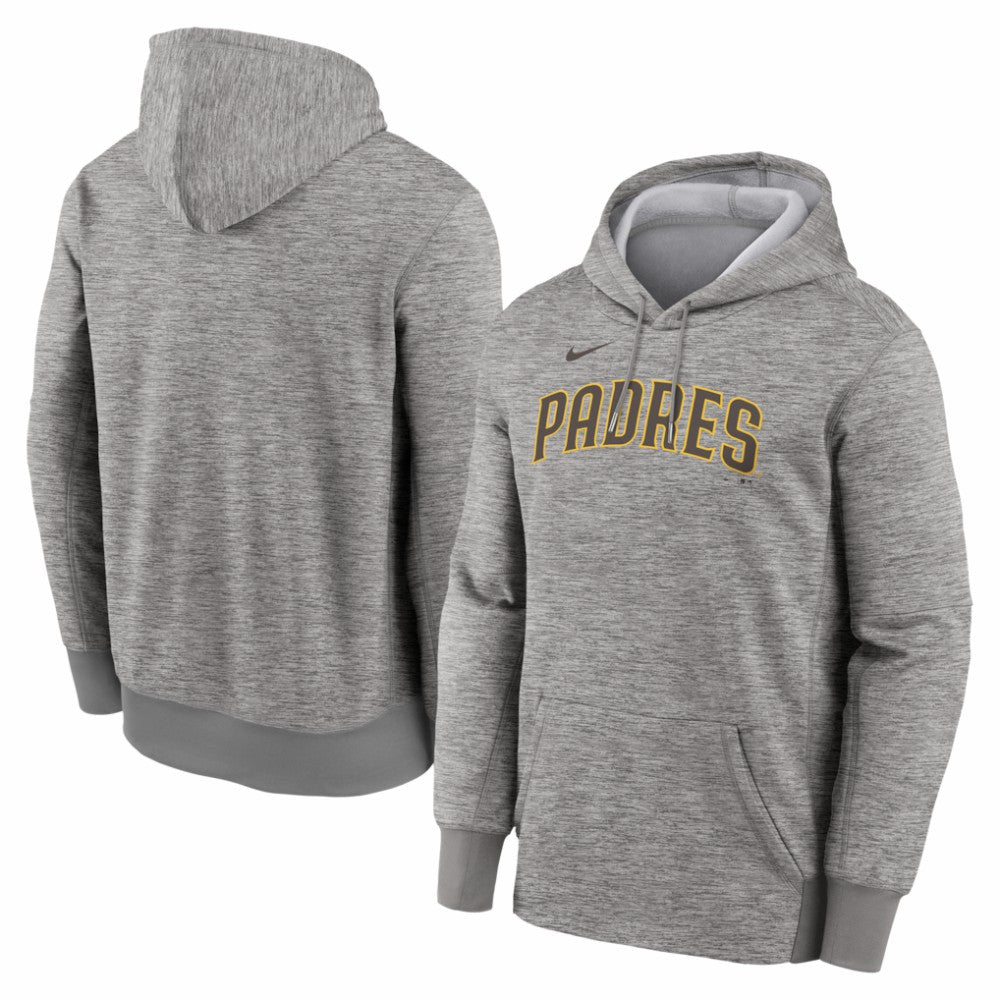 San Diego Padres Primary Wordmark Therma Hoodie Heather Gray