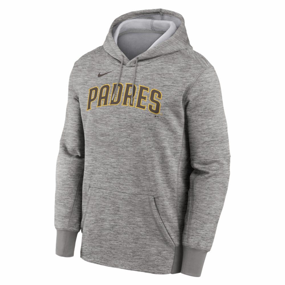 San Diego Padres Primary Wordmark Therma Hoodie Heather Gray