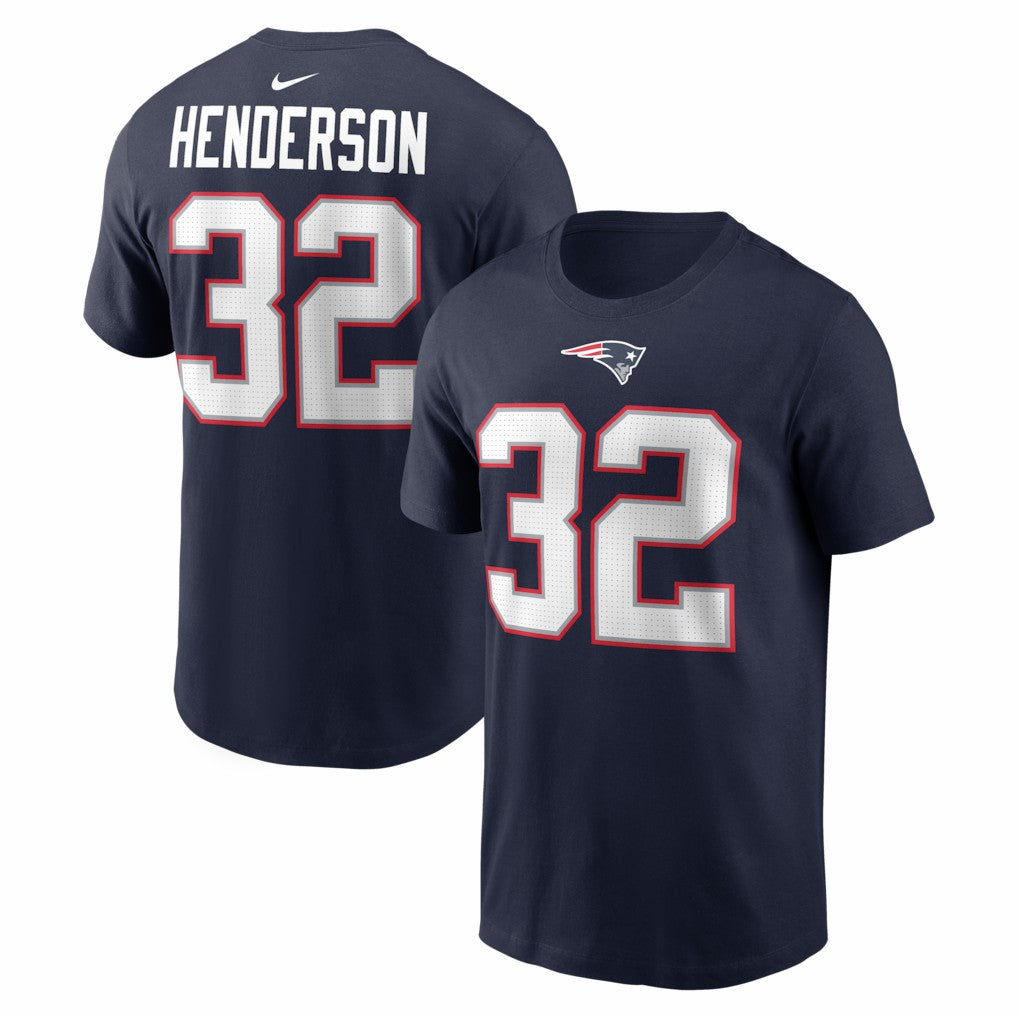TreVeyon Henderson New England Patriots Name & Number T-Shirt - Navy outlet