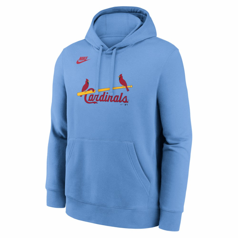 St. Louis Cardinals Cooperstown Collection Wordmark Club Hoodie Light Blue