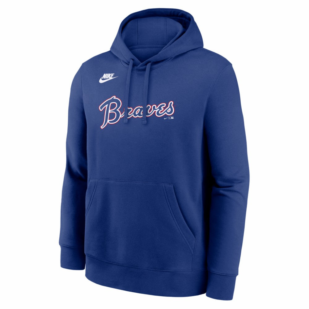 Atlanta Braves Cooperstown Collection Wordmark Club Hoodie Royal