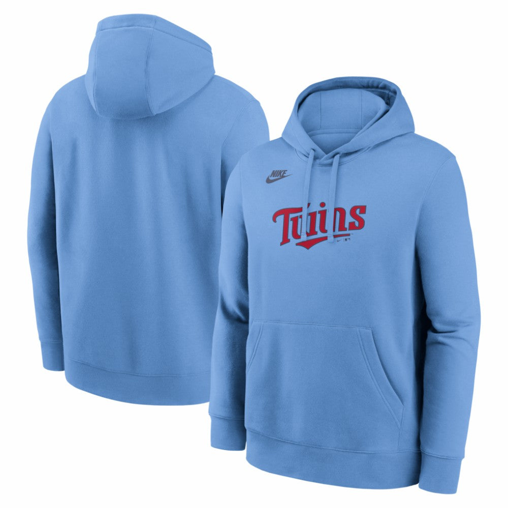 Minnesota Twins Cooperstown Collection Wordmark Club Hoodie Light Blue