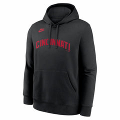 Cincinnati Reds Cooperstown Collection Wordmark Club Hoodie Black